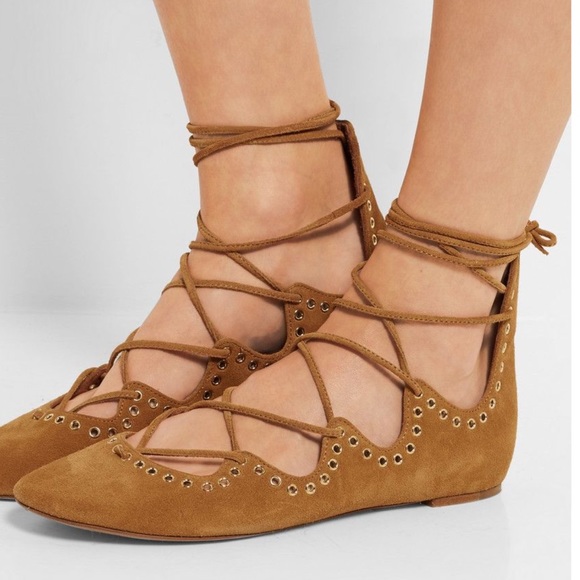 Isabel marant ballerinas in used condition size FR41 (US9.5-10) in tan suede - Picture 1 of 6